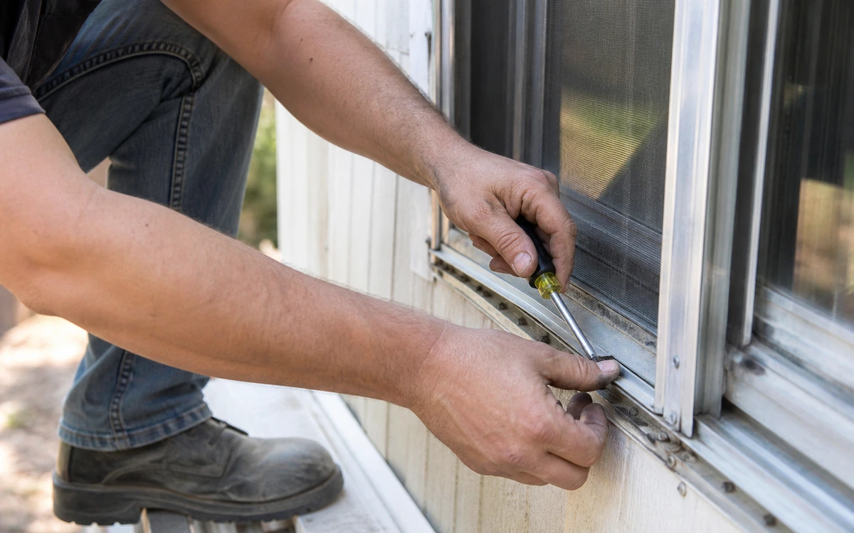 Mobile home window repair contractor
